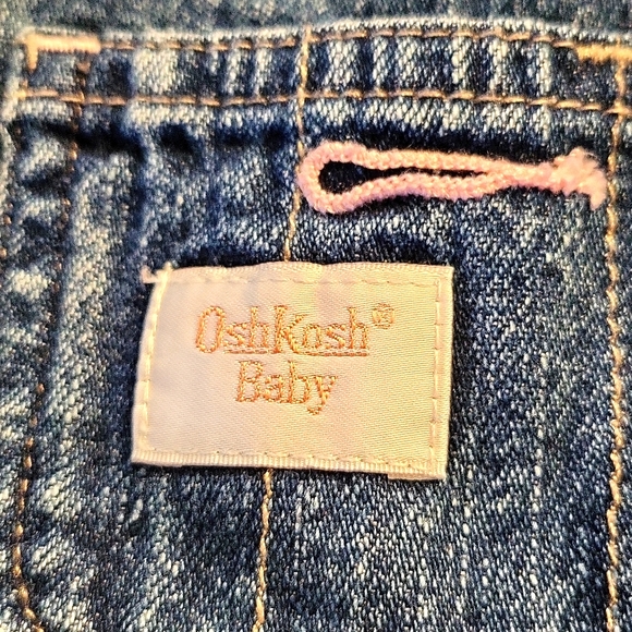 OshKosh Baby fleece lined embroidered denim overalls - Picture 4 of 7